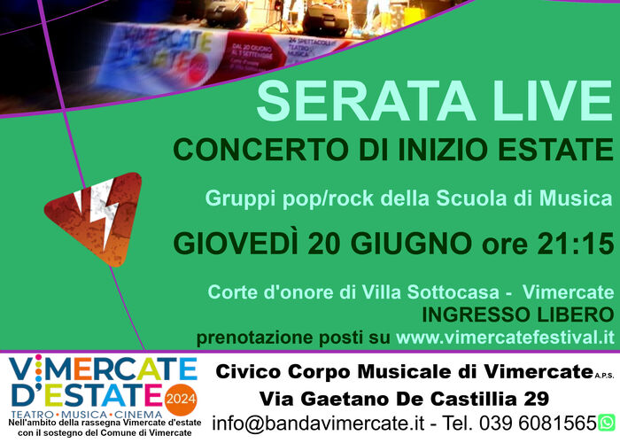 Serata Live. Concerto d'inizio estate