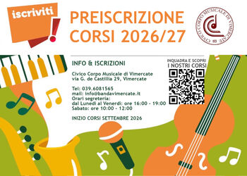 Preiscrizione Corsi 2026/27