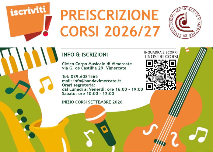 Preiscrizione Corsi 2026/27