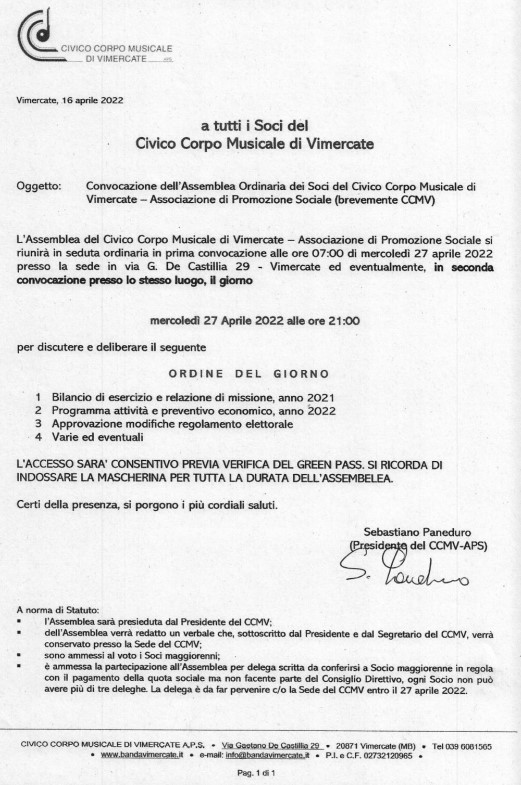 Convocazione