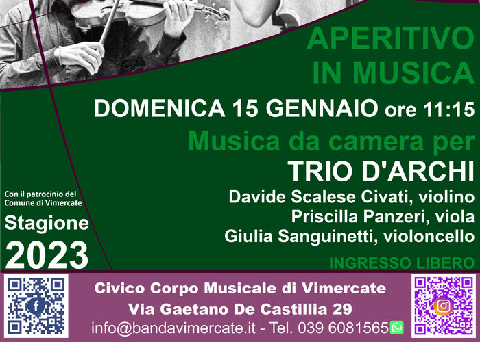 Aperitivo in Musica di gennaio 2023